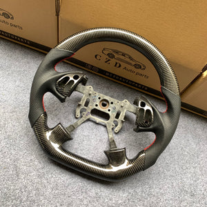 czd auto parts carbon fiber steering wheel for Acura TL 2004-2006 with red stitching