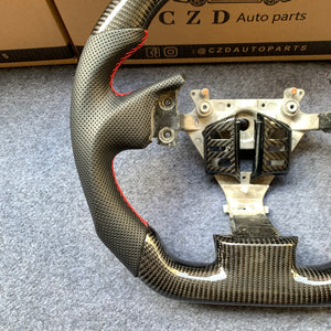 czd auto parts carbon fiber steering wheel for Infiniti G35 with red stripe
