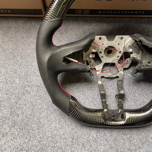 czd auto parts carbon fiber steering wheel for Infiniti Q60 2016-2018 with black perforated leather