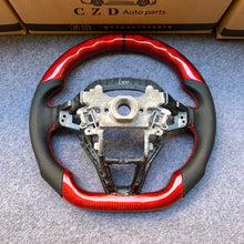 Load image into Gallery viewer, CZD auto parts for Honda 10th gen Accord EXL EX LX 2018-2022 carbon fiber steering wheel with red carbon fiber top &amp; bottom