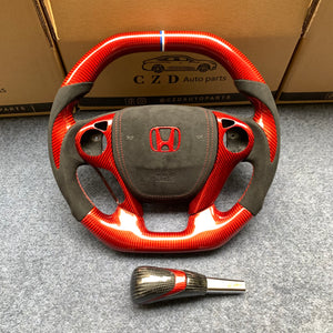 czd auto parts for Honda Accord Crosstour 2013-2015 carbon fiber steering wheel gloss carbon