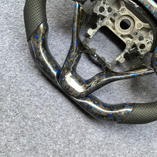 Load image into Gallery viewer, CZD Autoparts for Honda 10th gen Accord EXL EX LX 2018-2022 carbon fiber steering wheel gloss forged carbon fiber with blue flakes top and bottom