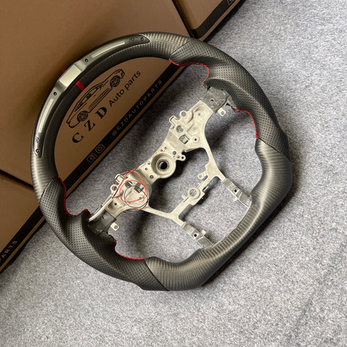 czd auto parts carbon fiber steering wheel for hilux with round led