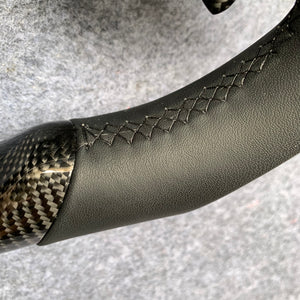 CZD Autoparts for Honda Insight 2019-2021 carbon fiber steering wheel gloss balck carbon fiber top and bottom
