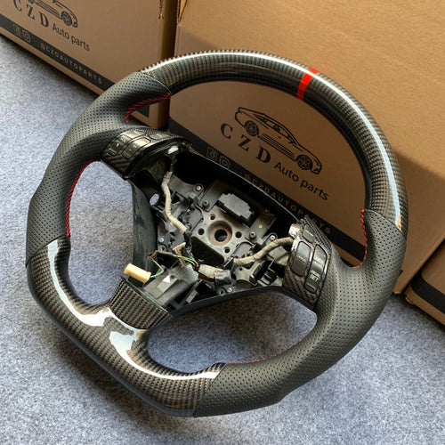 czd auto parts carbon fiber steering wheel for Honda 2004-2008 TSX with black perforated leather