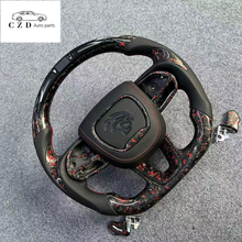 Load image into Gallery viewer, CZD auto parts for Dodge Charger 2015-2021 carbon fiber steering wheel with hellcat light up logo airbag cover