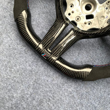 Load image into Gallery viewer, CZD auto parts for  BMW M2 F87 M3 F80 M4 F82 F83 M5 F10 M6 F06 F12 F13 X5 M F85 X6 M F86 carbon fiber steering wheel with alcantara leather side