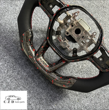 Load image into Gallery viewer, CZD auto parts for Honda 11th gen Civic XI 2021-2022 carbon fiber steering wheel forged carbon with red flakes