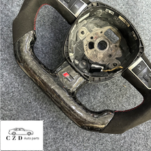 Load image into Gallery viewer, CZD auto parts for S3 S4 S5 S6 S8 carbon fiber steering wheel with forged carbon fiber