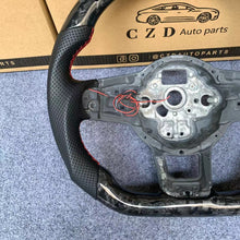 Load image into Gallery viewer, CZD auto parts for Volkswagen MK7/ Golf 7/ GTI/ Golf R/ VW Polo GTI/ Scirocco 2015-2016 carbon fiber steering wheel with gloss black forged carbon fiber