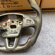 Load image into Gallery viewer, CZD auto parts For Ford Focus MK3 RS/ST /EcoSport/Escape/Kuga/C-MAX 2015-2020 Carbon Fiber Steering Wheel With white stitching
