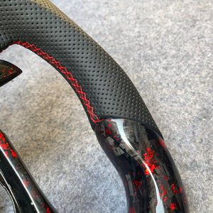 CZD auto parts For Honda Insight/10th gen Accord EXL/EX/LX 2018-2022 Carbon Fiber Steering Wheel With forged carbon fiber with red flakes