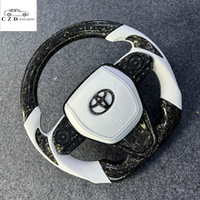 Load image into Gallery viewer, CZD auto parts for Toyota 8th gen Camry se xse le xle 2018-2022 carbon fiber steering wheel with golden flakes carbon