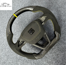 Load image into Gallery viewer, CZD auto parts for SEAT Ibiza 2018-2020 carbon fiber steering wheel with alcantara airbag cover