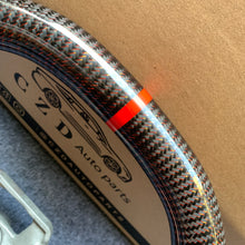 Load image into Gallery viewer, CZD autoparts for Ford Mustang 2015-2017 carbon fiber steering wheel with red wire carbon fiber