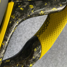 Load image into Gallery viewer, CZD auto parts for Volt 2011-2015 carbon fiber steering wheel forged carbon with yellow flakes