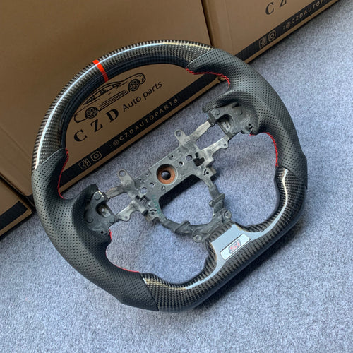 CZD Autoparts For Honda FK2 carbon fiber steering wheel SI badge bottom