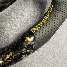 Load image into Gallery viewer, CZD auto parts for  BMW M2 F87 M3 F80 M4 F82 F83 M5 F10 M6 F06 F12 F13 X5 M F85 X6 M F86 carbon fiber steering wheel with forged carbon with golden flakes