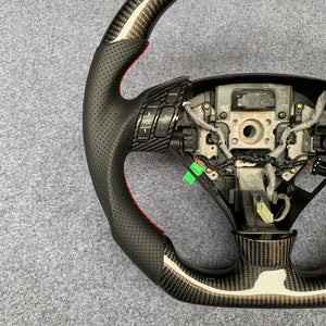 czd auto parts carbon fiber steering wheel for Accord V6/Forum/coupe/CL9/CL7 with black perforated leather