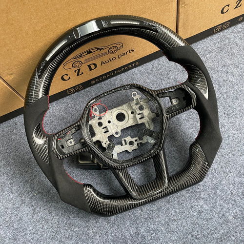 czd auto parts carbon fiber steering wheel for Honda 11th gen Civic XI 2021-2022 with black alcantara