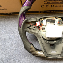 Load image into Gallery viewer, CZD auto parts carbon fiber steering wheel for Chevrolet 5th gen Camaro 2010-2015 with gloss purple carbon fiber