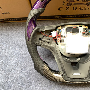 CZD auto parts carbon fiber steering wheel for Chevrolet 5th gen Camaro 2010-2015 with gloss purple carbon fiber
