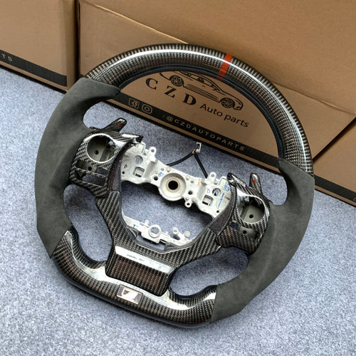 CZD auto parts carbon fiber steering wheel for Lexus CT200H 2014-2018 with red stripe