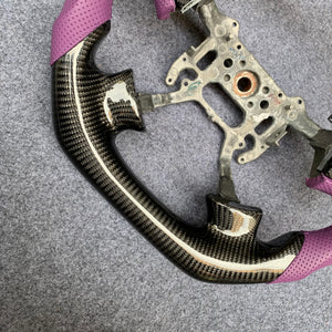 czd auto parts carbon fiber steering wheel for Acura TL 2004-2006 with purple stitching