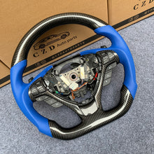 Load image into Gallery viewer, CZD autoparts for Acura ZDX 2009-2012 carbon fiber steering wheel with blue perforated leather side