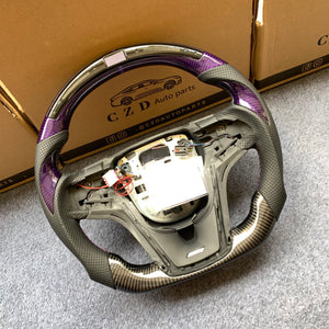 CZD auto parts carbon fiber steering wheel for Chevrolet 5th gen Camaro 2010-2015 with gloss purple carbon fiber