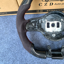 Load image into Gallery viewer, CZD auto parts for Mercedes Benz AMG A35 W177 GT C190 C43 W205 C63S W205 CLA35 C118 2019-2021 carbon fiber steering wheel with alcantarra leather side