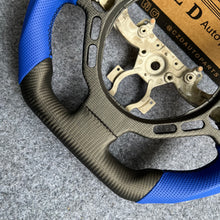Load image into Gallery viewer, CZD autoparts for Nissan GTR R35 2009-2016 steering wheel with blue perforated leather side