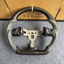 Load image into Gallery viewer, CZD autoparts for  Chevrolet Corvette C6 Z06 C6 2005-2013 carbon fiber steering wheel with gray  smooth leather side