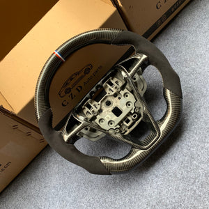 czd auto parts carbon fiber steering wheel for Ford Edge SE ST AWD 2015-2020