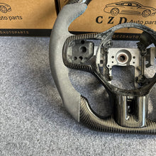 Load image into Gallery viewer, CZD auto parts for Mitsubishi Lancer Evolution Evo 10 carbon fiber steering wheel with grey alcantara
