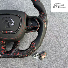 Load image into Gallery viewer, CZD auto parts for Dodge Charger 2015-2021 carbon fiber steering wheel with hellcat light up logo airbag cover