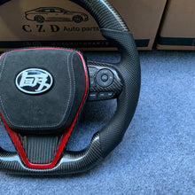 Load image into Gallery viewer, CZD Autoparts for Toyota Avalon 2018-2022 carbon fiber steering wheel black alcantara with airbag cover
