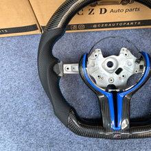 Load image into Gallery viewer, CZD auto parts for  BMW M2 F87 M3 F80 M4 F82 F83 M5 F10 M6 F06 F12 F13 X5 M F85 X6 M F86 carbon fiber steering wheel with perforated leather side