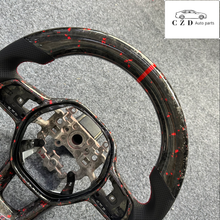 Load image into Gallery viewer, CZD auto parts for Honda 11th gen Civic XI 2021-2022 carbon fiber steering wheel forged carbon with red flakes