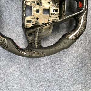CZD Autoparts for Ford  Edge SE ST AWD/ Fusion/ Mondeo MK5/ Galaxy/ S-Max 2013-2020 carbon fiber steering wheel with red stripe line