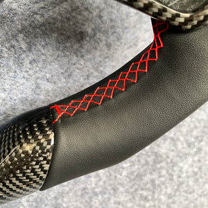 CZD Autoparts For Honda Civic 2021-2022 carbon fiber steering wheel gloss carbon fiber trim