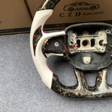 Load image into Gallery viewer, CZD Autoparts For Dodge SRT Challenger 2015-2021 carbon fiber steering wheel gloss forged carbon fiber with red golden flakes