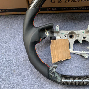 CZD For Toyota Tundra 2014/2015/2016/2017 carbon fiber steering wheel with smooth leather sides