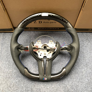 CZD Autoparts For BMW M2 F87 M3 F80 M4 F82 carbon fiber steering wheel with Japanese LED