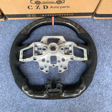 Load image into Gallery viewer, CZD autoparts for Ford Mustang 2015-2017 carbon fiber steering wheel with alcantara leather side