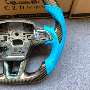 CZD auto parts for Ford Focus RS ST 2015-2018 carbon fiber steering wheel with led
