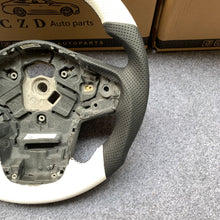 Load image into Gallery viewer, CZD auto parts for TOYOTA SUPRA A90 A91 MK5 2020-2021 carbon fiber steering wheel with white perforated leather top &amp; bottom