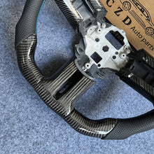 Load image into Gallery viewer, CZD autoparts for Ford Mustang 2009-2014 carbon fiber steering wheel with black perforated leather side