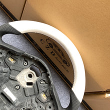 Load image into Gallery viewer, CZD auto parts for TOYOTA SUPRA A90 A91 MK5 2020-2021 carbon fiber steering wheel with white perforated leather top &amp; bottom