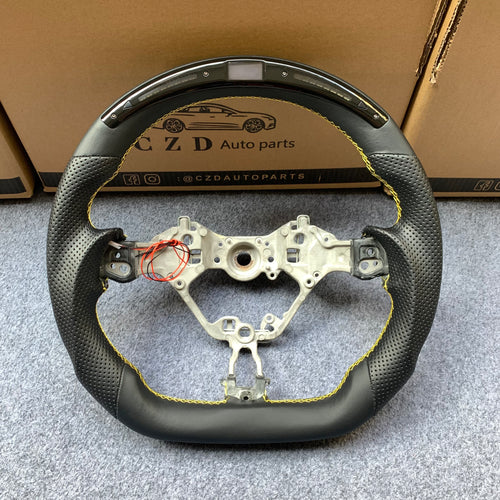 czd auto parts carbon fiber steering wheel for Toyota FRS with yellow stitch